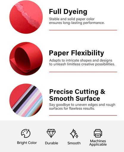 White Cardstock 8.5 x 11, 40 Sheets Card Stock, 75 LB/200 GSM Thick Copy Paper, Cardstock Printer Paper for School & Office Supplies, Art, Watercolo, Craft, Drawing, Invitations, Menus, DIY Cards