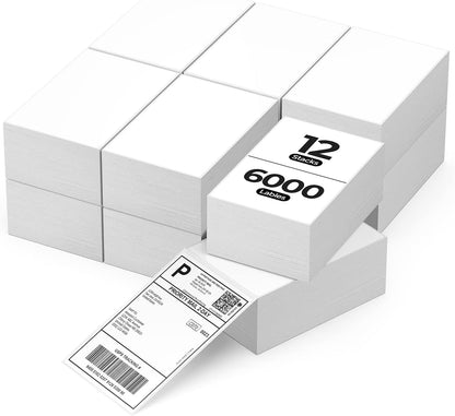 MUNBYN Thermal Direct Shipping Label (Pack of 500 4x6 Per Fanfold Labels) - Commercial Grade