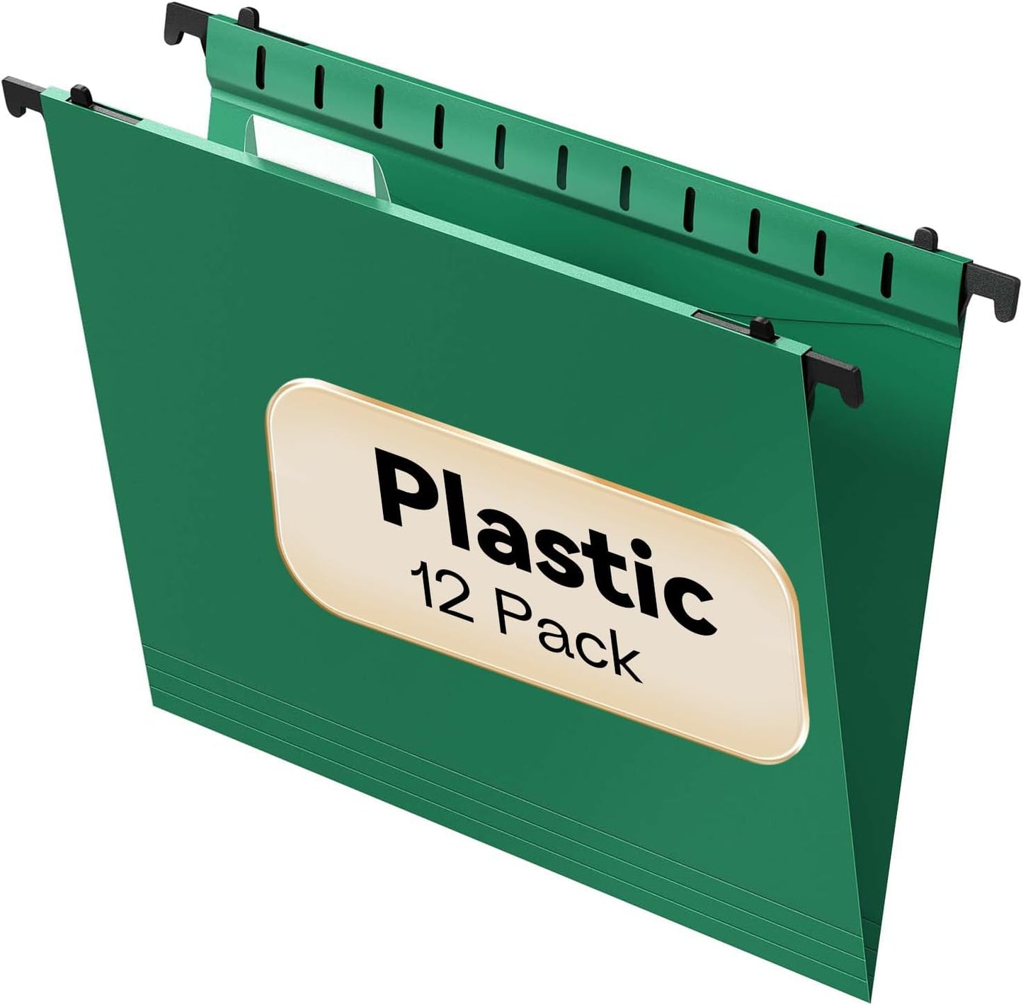 Plastic Extra Capacity Hanging File Folder Letter Size,12 Pack Reinforced Expandable Hanging Folders,Heavy Duty 2 Inch Expansion,Adjustable Tabs,Hanging Organizer Designed for Bulky Files(Gray)