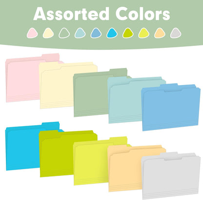 File Folder, RAZCC 150 Pack 1/3 Cut Tab File Folders Letter Size, Manila Folders, Folders with Tab, Great for Organizing and Easy File Storage
