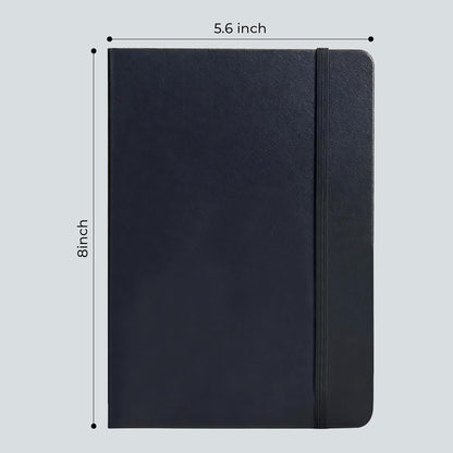 M&G Dotted Journal Notebook, 160 Pages, A5 Medium Size 5.6" x 8" for Men Women, 100GSM Thick College Ruled Paper Bullet Journal for Note Taking, Work & Office, Leather Hardcover, Green