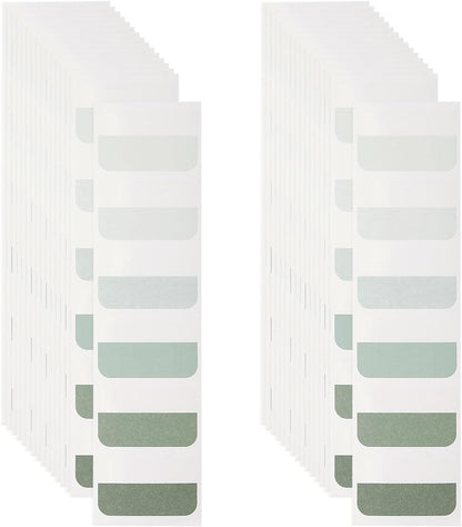 PATIKIL Clear Index Sticky Tabs, 120 Pcs Large Transparent Sticky Notes Bookmarks Planner Stickers Page Tabs for Office Notebooks File Folder Ledger Book, Gradient Green