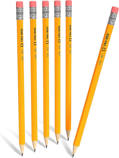 STAPLES Wooden Pencils, #2 Lead, Pre‑Sharpened, Yellow, 72 Pack – Classic Hex Pencils for School, Testing & Office Use