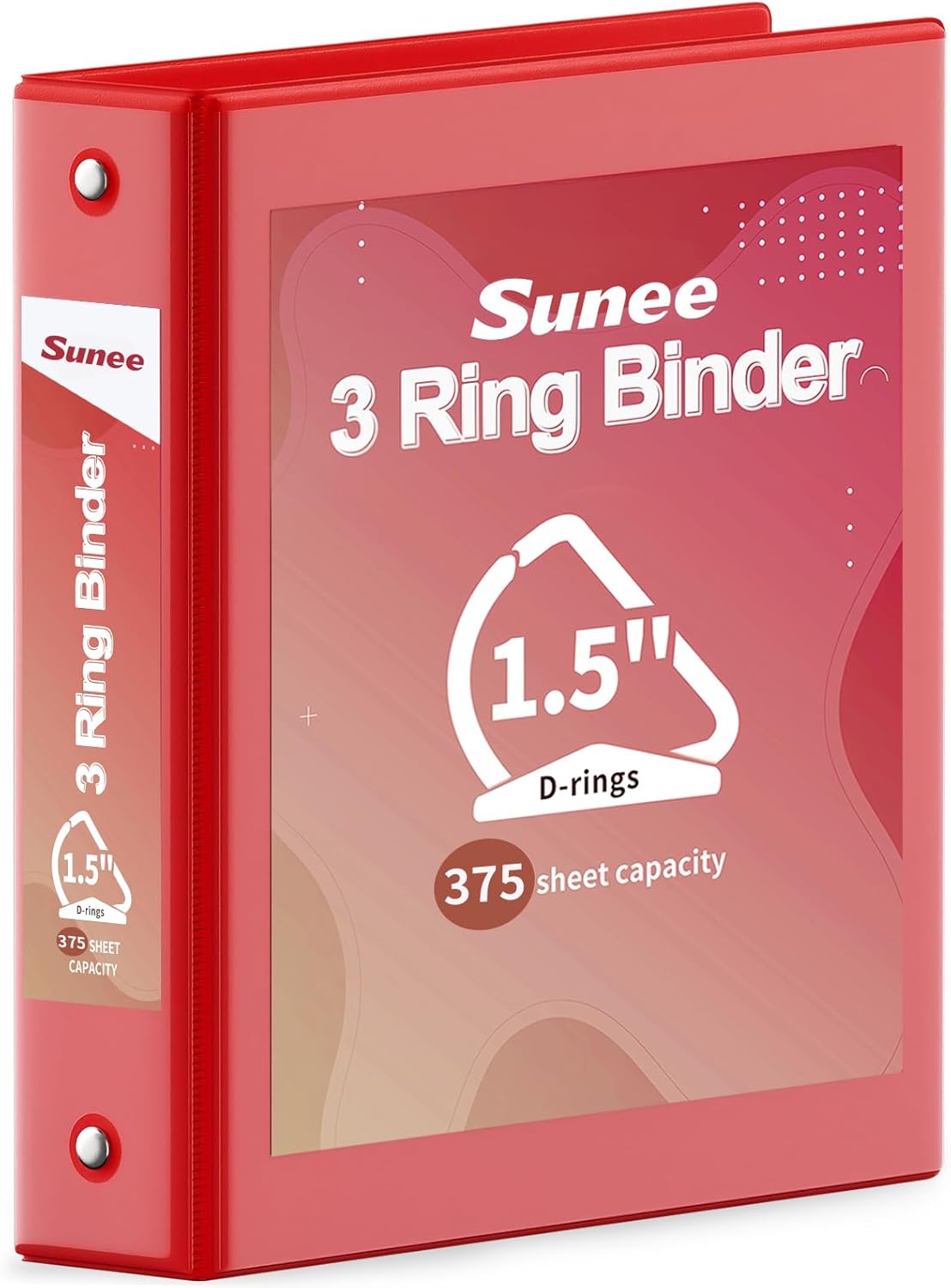 SUNEE 3 Ring Binder 2 Inch, Clear View Binder Three Ring PVC-Free (Fit 8.5x11 Inches) for School or Office Supplies, Light Purple, 1 Pack
