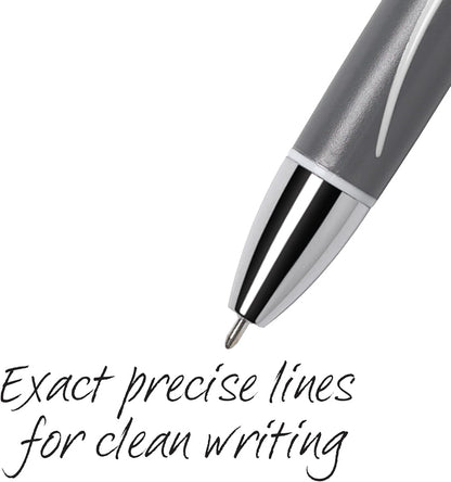 BIC Glide Exact Black Retractable Ballpoint Pens, Fine Point (0.7mm), 12-Count Pack, Ultra Smooth Writing Black Pens
