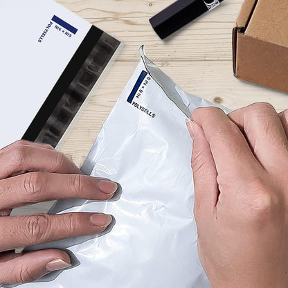 POLYSELLS 100 Pcs 14.5x19 Inch Poly Mailers Shipping Envelopes, Strong Adhesive Sealing, Waterproof, and Tear-resistant Postal Mailing Bags for Clothing, Books, and Accessories