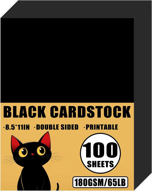 100 Sheets 65lb Cream Cardstock, 8.5" x 11", Printer Off-White Paper for DIY Craft Card Making Premium Card Stock Blank Invitation Paper Greeting Cards, 65LB Cover 180 GSM