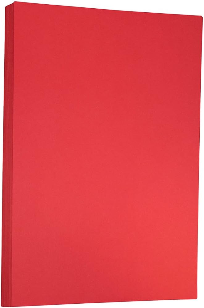 JAM PAPER Ledger Matte 24lb Paper - 90 gsm - 11 x 17 Tabloid - Yellow Recycled - 100 Sheets/Pack