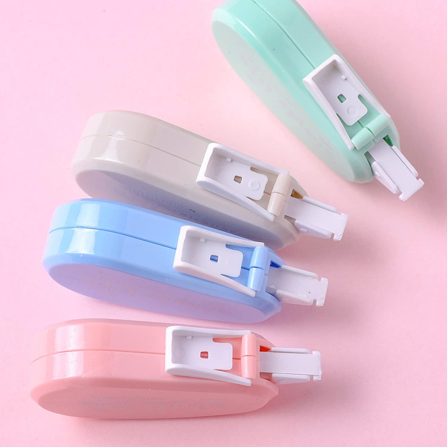 12 Pack Aesthetic Pastel Correction Tape, 0.2 x 197 inch, Instant Corrections, Easy to Use Applicator, White Smooth Pull Out Correction Tape for School, Office, Crafting