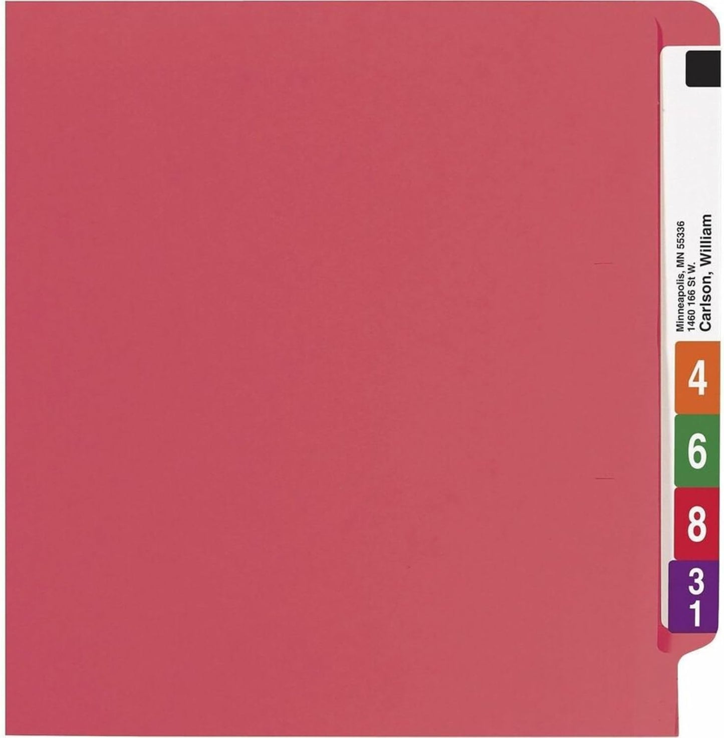 Smead Heavyweight End Tab Fastener File Folder, Shelf-Master® Reinforced Straight-Cut Tab, 2 Fasteners, Letter Size, Manila, 50 per Box (34215)