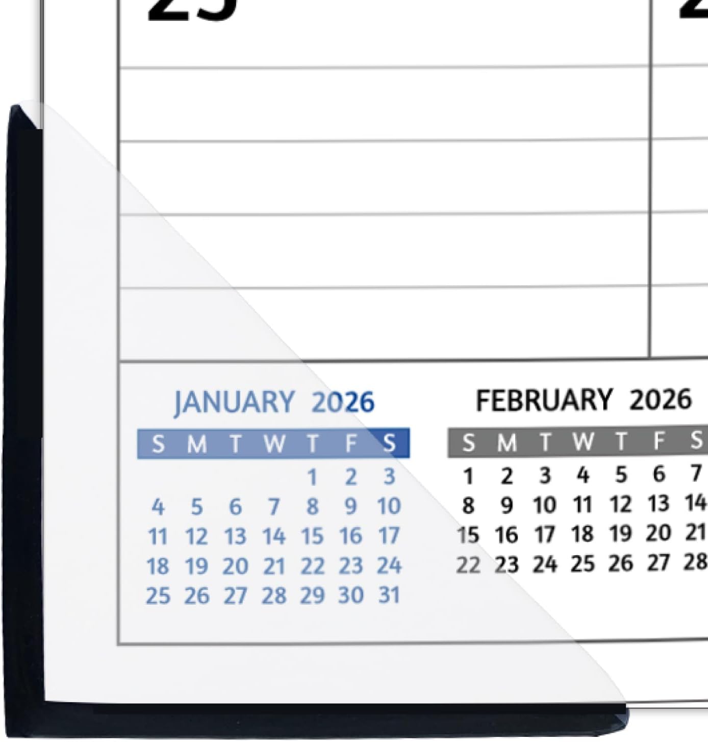 2026-2027 Desk Calendar – Run Now to MAR. 2027, 18 Monthly Desk Calendar 2026-2027 Large, 17'' x 12'', Best Desk/Wall Calendar 2026 with To-do Lists, Desk Pad, Ruled Blocks, Corner Protectors