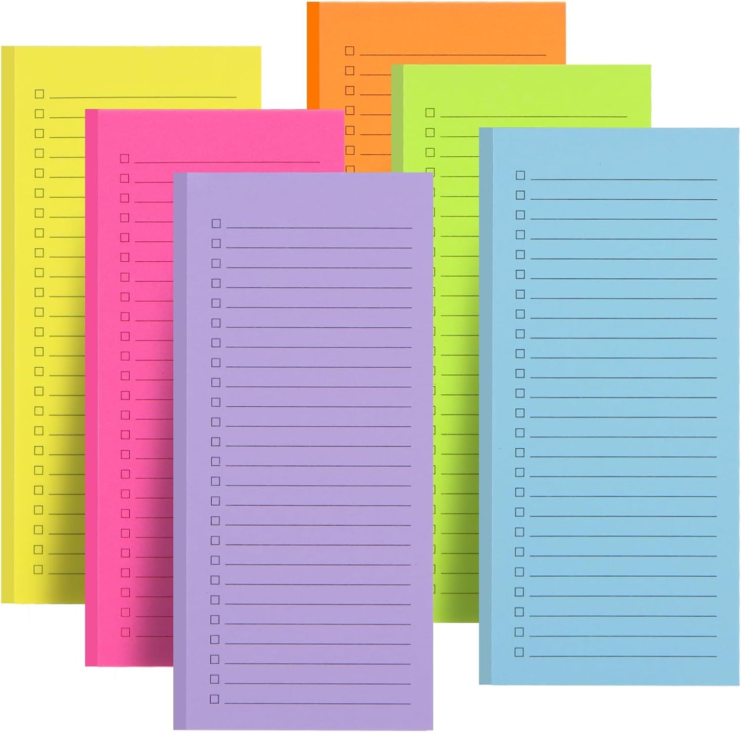 FLIPPED 4 Pack Magnetic Notepads for Refrigerator, Notepad Grocery List Large Magnet Pad for Fridge,Full Magnet Back Design Magnetic Memo Pads for Grocery List, Shopping List, to-Do List(200 Sheets)