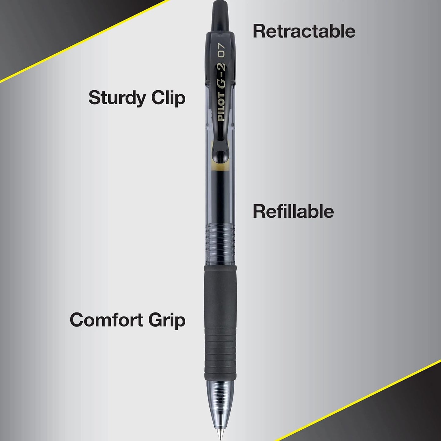 PILOT G2 Premium Refillable & Retractable Rolling Ball Gel Pens, Fine Point, Blue Ink, 12-Pack (31021)
