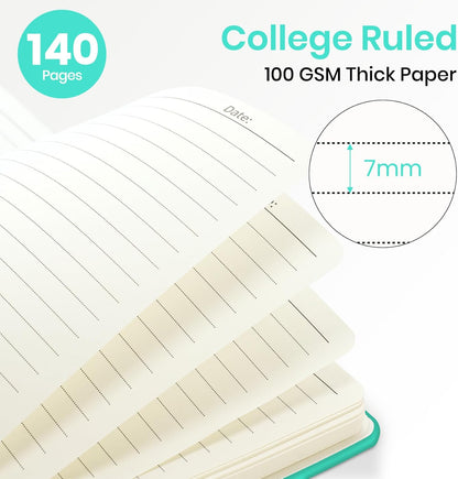 ZOTIA Lined Spiral Journal Notebook for Women, A5 College Ruled Journals for Writing, Hardcover Notebooks for Work, Note taking and Office School Supplies,140 Pages - Yellow