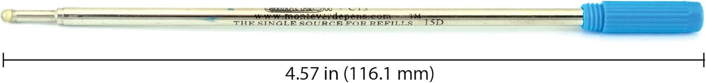 Monteverde USA Soft Ballpoint Refills to Fit Cross Pens, Medium Point, Green Ink, 2-Pack – Bold and Smooth Writing Solution