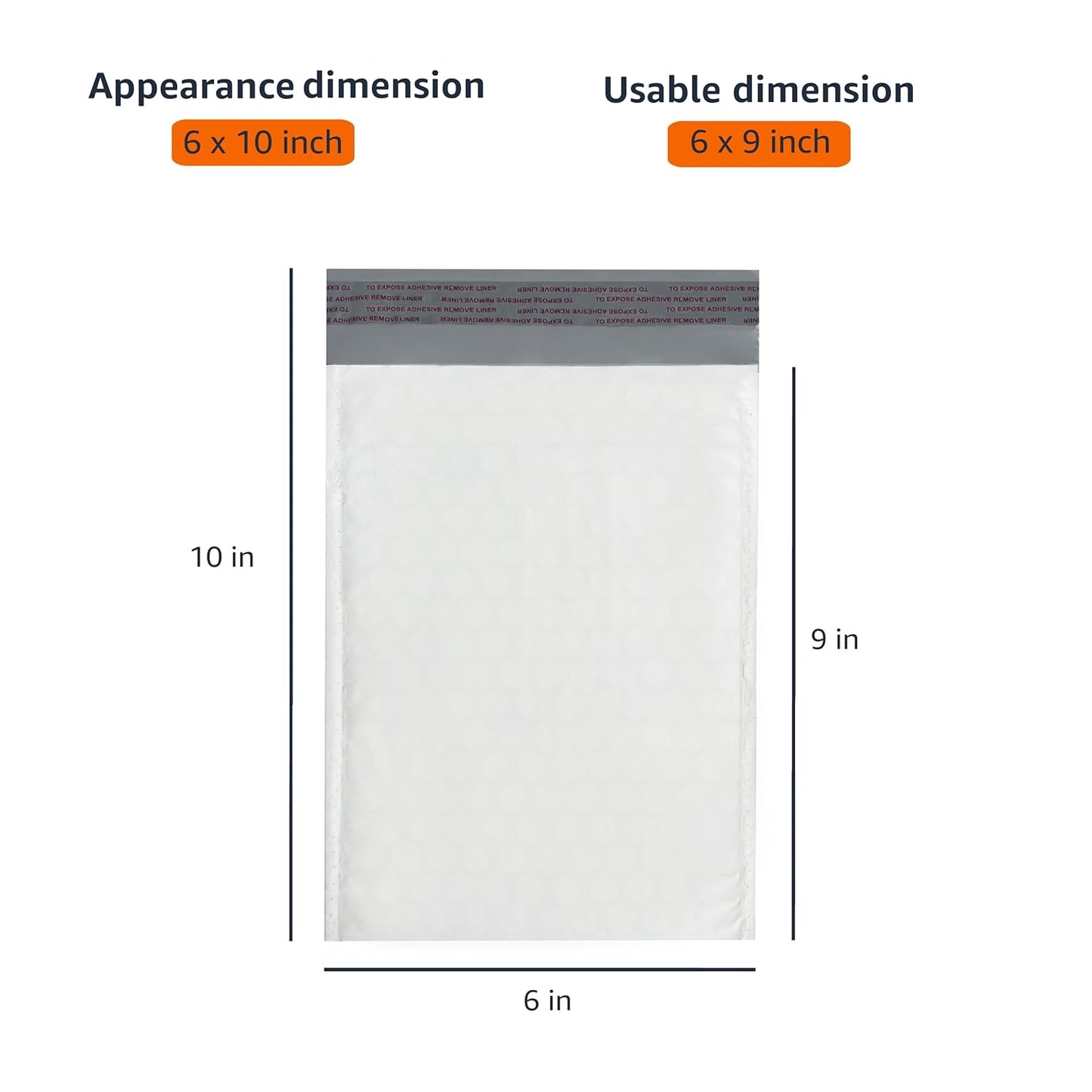 Amazon Basics Poly Bubble Mailer, 8.5" x 12" (Internal Size 8.25" x 11"), Self-Seal, 100-Pack, White/Grey