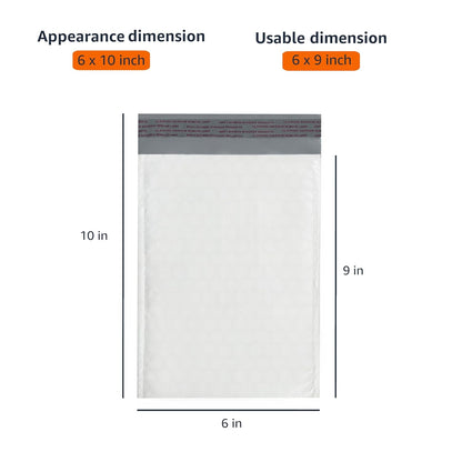Amazon Basics Poly Bubble Mailer, 8.5" x 12" (Internal Size 8.25" x 11"), Self-Seal, 100-Pack, White/Grey