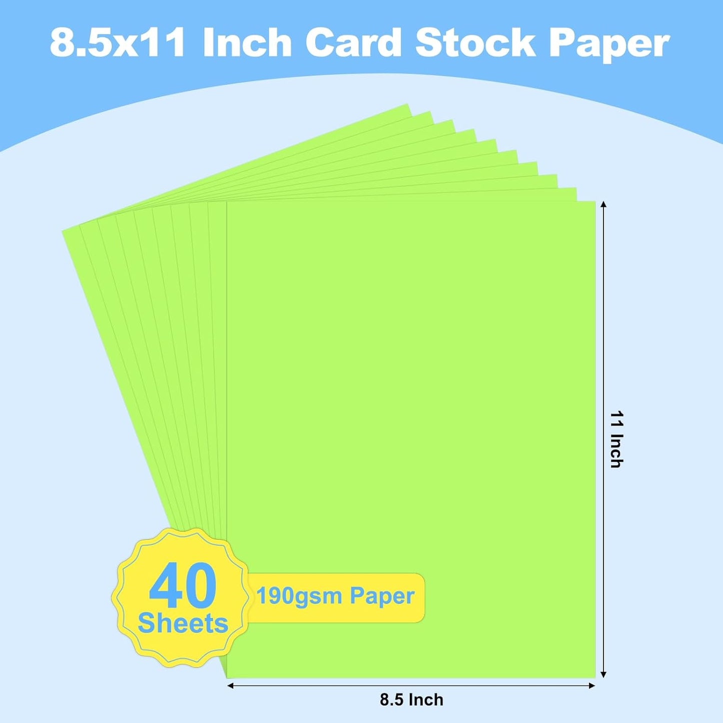 40 Sheets Colored Cardstock, 8.5 x 11 Construction Paper, Black Card Stock Paper, Cardstock Printer Paper for Halloween,Mothers Day, Christmas, Wedding Invitations, DIY Cards, Photo, Art and Crafts