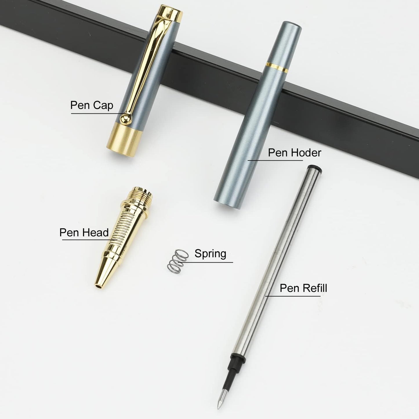 YIVONKA Ballpoint Pen Black Refill,Luxury Ballpoint Line width 0.5mm,Best Ball Pen Gift Set for Men & Women Professional Executive,Office,Nice BallPens Classy Gift Box (Black)