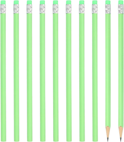 PATIKIL Round Pencils, 24 Pack HB Graphite Pencils with Eraser Wood Pencils Cute Pencil for Classroom Teacher Office Supplies, Pink