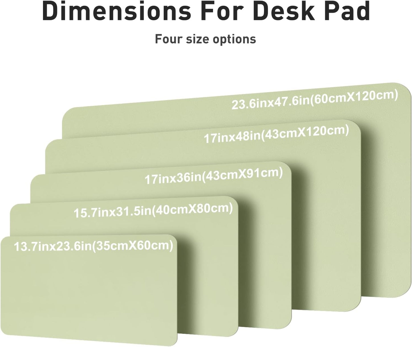 Aothia Leather Desk Pad Protector, Mouse Pad, Office Desk Mat, Non-Slip PU Leather Desk Blotter, Laptop Desk Pad, Waterproof Desk Writing Pad for Office and Home (Black,36" x 17") - Colors A