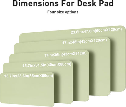Aothia Leather Desk Pad Protector, Mouse Pad, Office Desk Mat, Non-Slip PU Leather Desk Blotter, Laptop Desk Pad, Waterproof Desk Writing Pad for Office and Home (Black,36" x 17") - Colors A