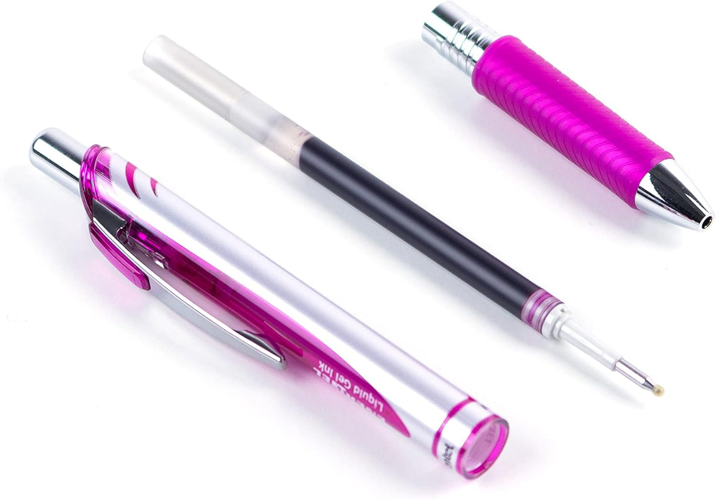 Pentel EnerGel RTX Retractable Liquid Gel Pen, (0.7mm) Medium Line, Metal Tip, Black Ink, Box of 12 (BL77-A)