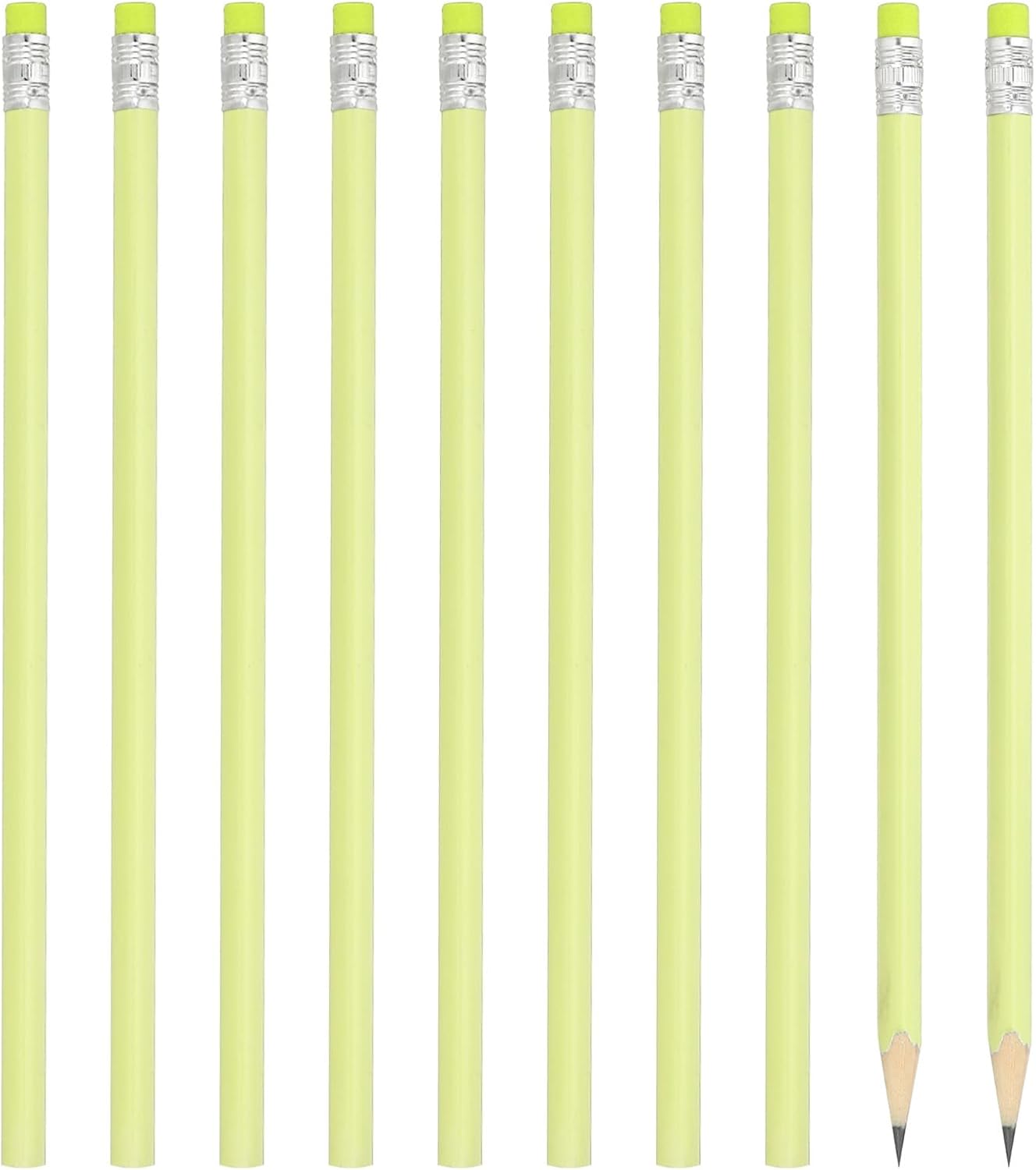 PATIKIL Round Pencils, 24 Pack HB Graphite Pencils with Eraser Wood Pencils Cute Pencil for Classroom Teacher Office Supplies, Pink