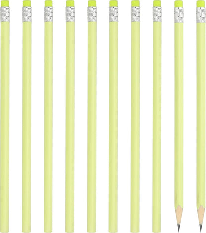 PATIKIL Round Pencils, 24 Pack HB Graphite Pencils with Eraser Wood Pencils Cute Pencil for Classroom Teacher Office Supplies, Pink