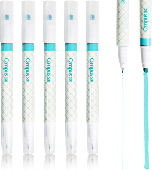 KOKUYO Fluorescent Highlighters, Dual-Tip Highlighter Markers for Bible in Assorted Colors, Fine & Chisel Tip No Bleed Quick-Dry for Journals, Planners, Notes, Vivid Colors. Japan Import(PM-MT200-5S2)