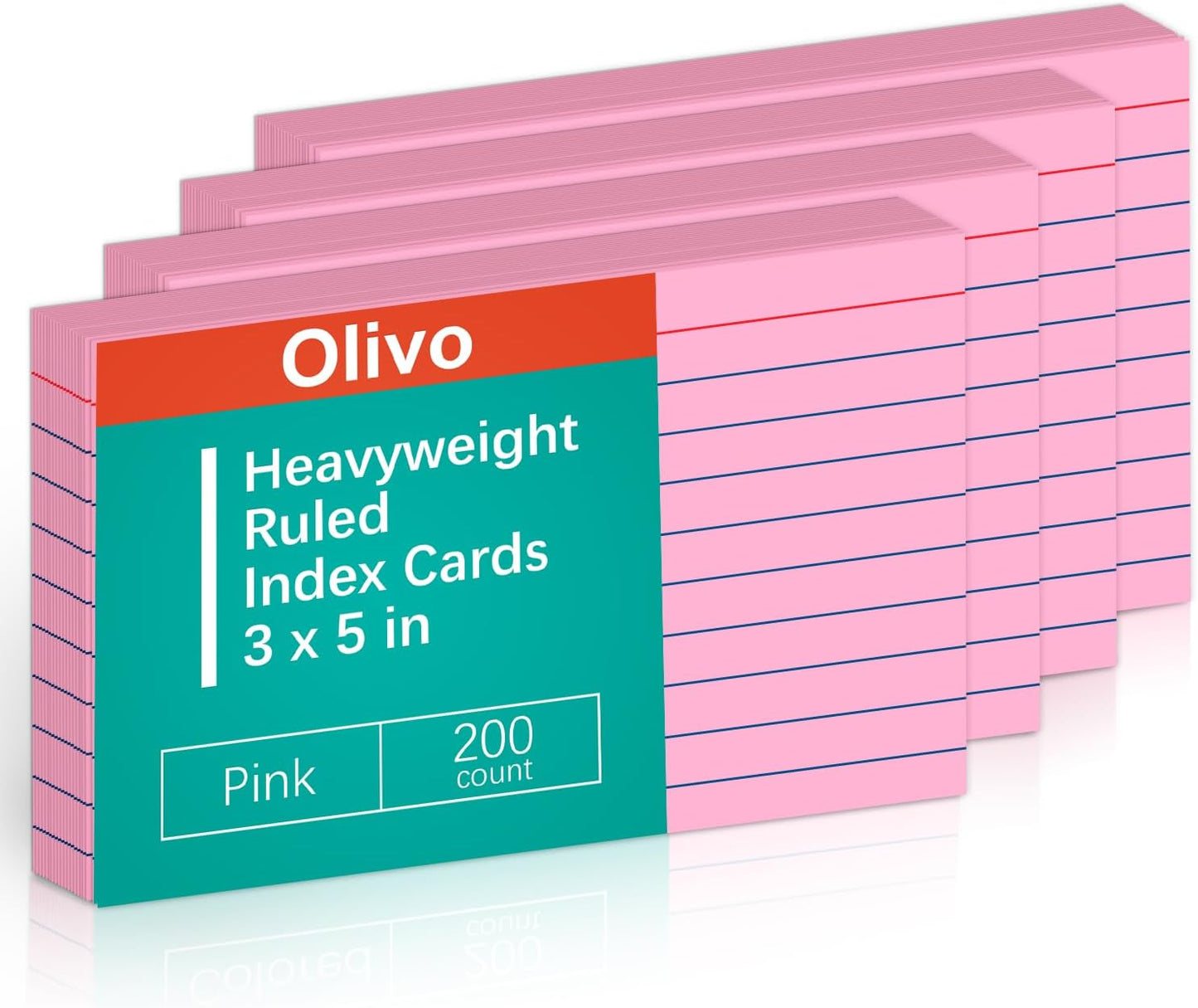 Blank Index Cards 3x5 Unlined Unruled Flash Note Cards 3" x 5", White, 100 Count, 200 GSM Heavy Weight