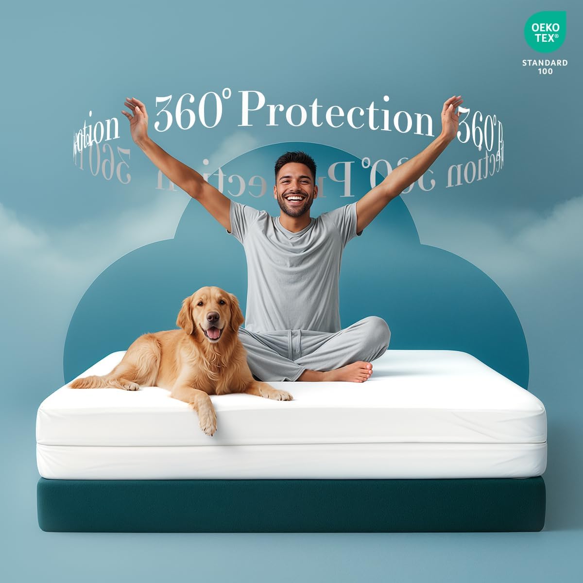 Utopia Bedding Mattress Protector Zippered California King Size, 100% Waterproof Bed Bug and Dust Mite Proof Mattress Encasement, Absorbent 6 Sided Mattress Cover