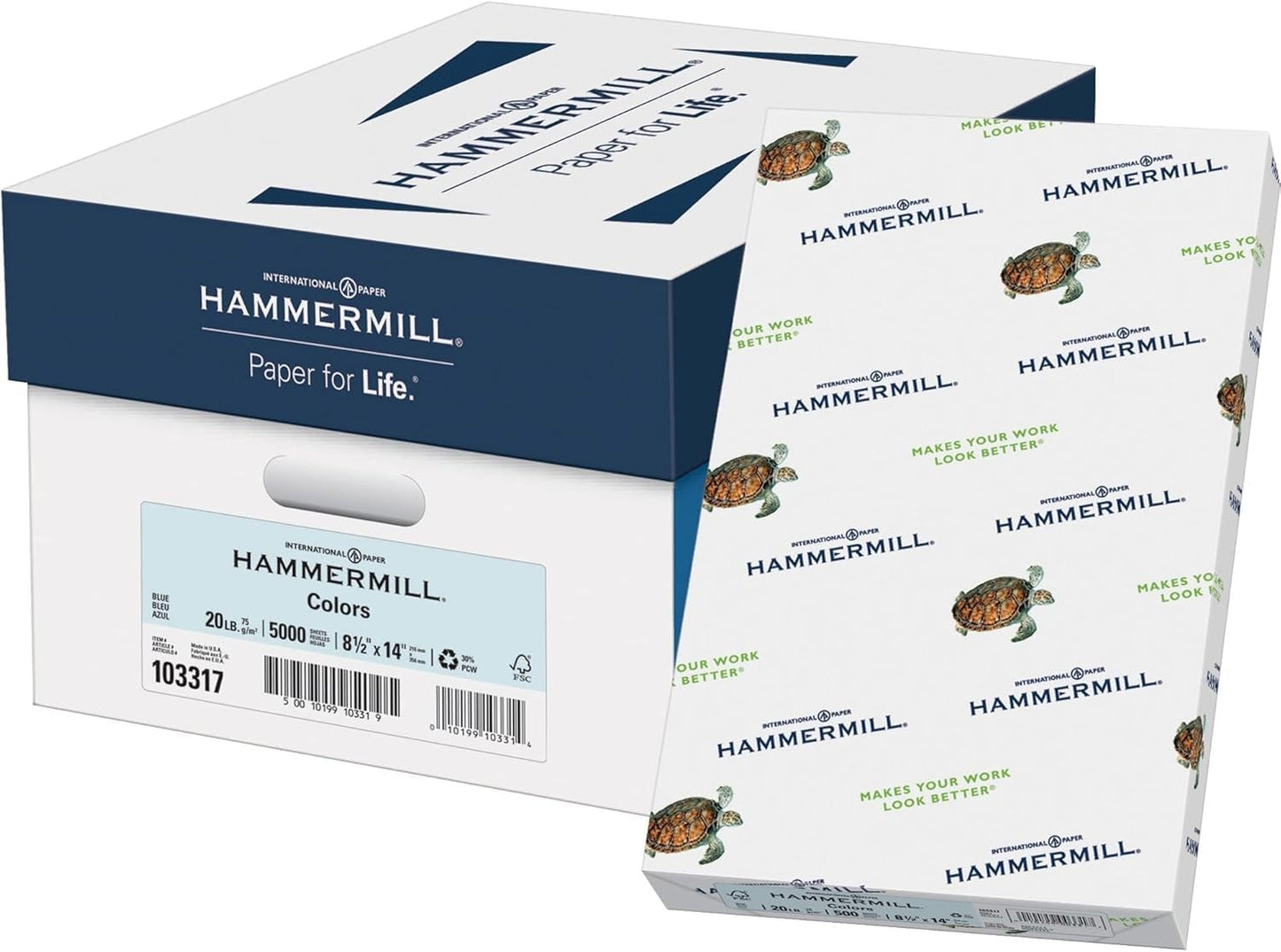 Hammermill Colored Paper, 20lb Pink Printer Paper, 8-1/2 x 11- 1 Ream (500 Sheets) - Made in the USA, Pastel Paper, 103382R