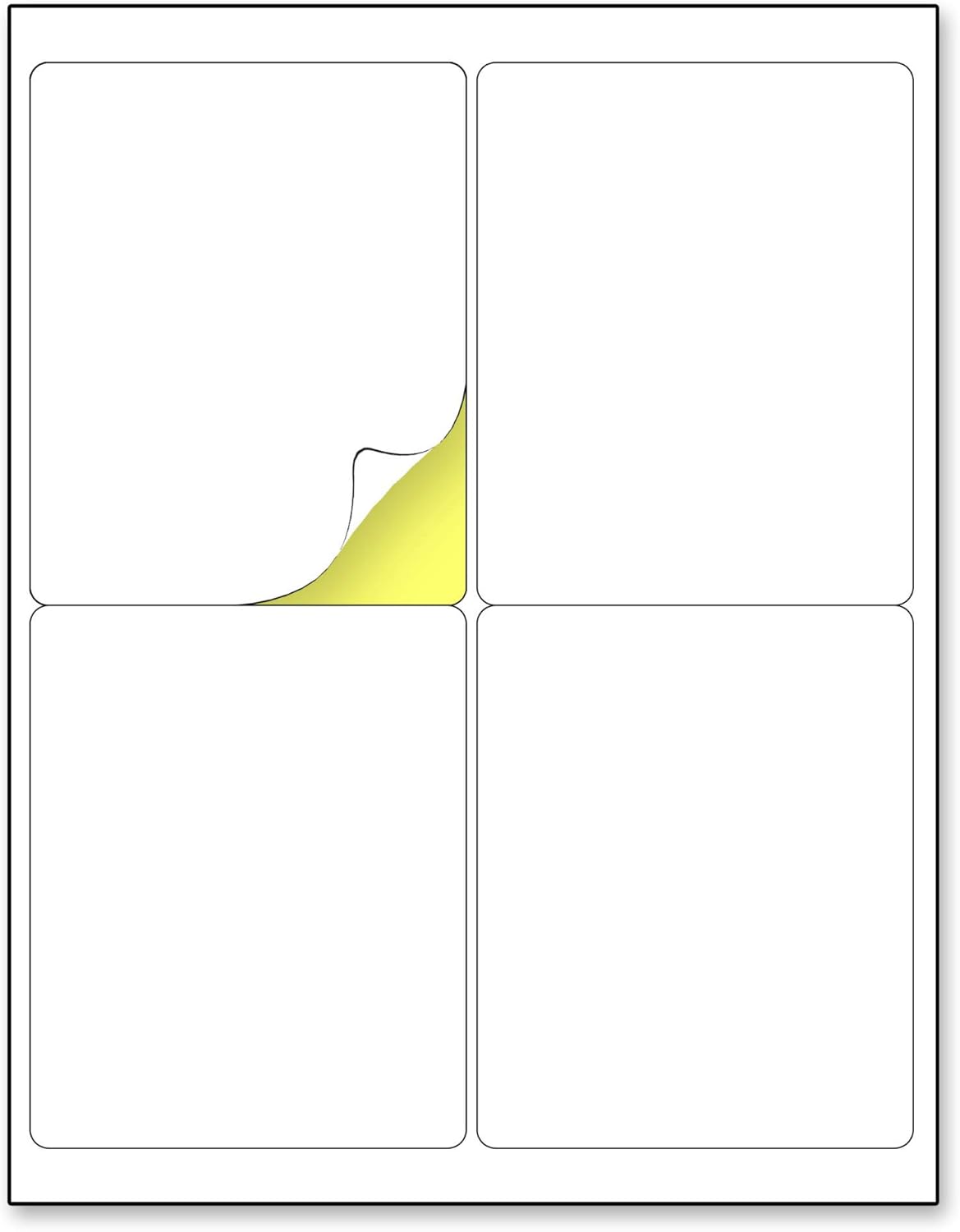 30 Sheets, Printable White Sticker Paper, Laser/Inkjet Printing - Matte, Letter Size (8.5" x 11")