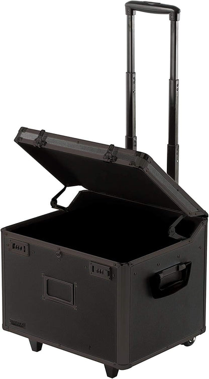 Vaultz Locking Mobile File Chest, Letter/Legal Files, 17.5" X 15.5" X 14.5", Black
