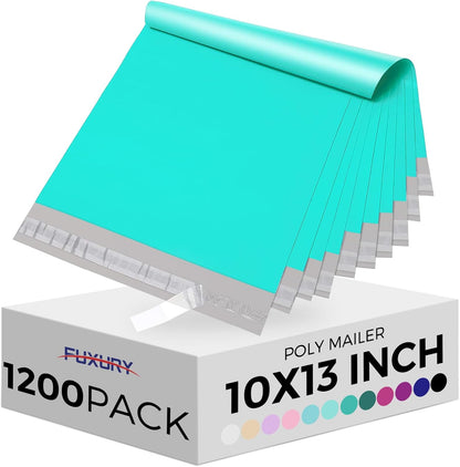 Fuxury Poly Mailers 10x13 Inch 100 Pack,Shipping Bags for Clothing,Strong Adhesive Mailing Envelopes,Heavy Duty Self Seal Plastic Postal Return Package Bags for Books Accessories Business,White