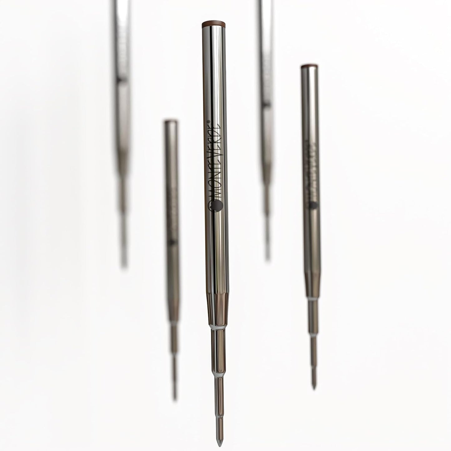 Monteverde USA Capless Ceramic Gel Refills to Fit Montblanc Ballpoint Pens, Fine Point Black Ink, Converts to Capless Rollerball, 2-Pack (M132BK)