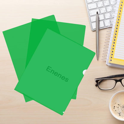 30 PCS A4 Plastic Folder, Clear Document Folder, Transparent File Pocket Project Report Covers Suitable for School Office Use(Green)