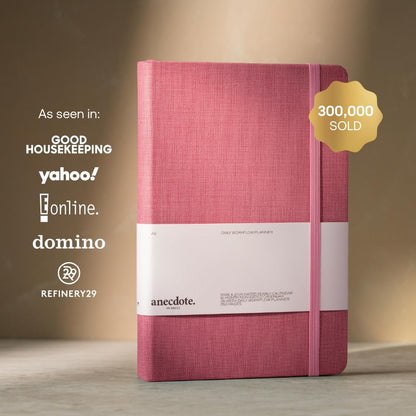 Anecdote Daily Planner w/ 2026-2027 Calendar | Start Anytime 26 Weeks Undated | 1 Page per Day | 8.5" x 5.2" | Hardcover To-Do List Organizer, Plan Your Success, Achieve Productivity Goals (Evergreen)