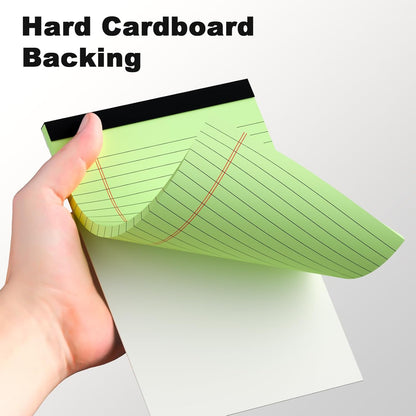 5pcs Small Note Pads 5x8 Notebook College Ruled Legal Pads Color Notepads 5 Pack Study Back Writing Pads 5 x 8 Perforated Narrow Ruled Pads of Paper for School & Office Supplies 30 Sheets/Pack