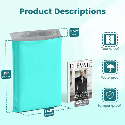 Metronic Poly Mailers 10x13 100 Pcs | Small Shipping Bags for Clothing | Mailing Bags for Small Business, Shipping Envelopes,Packing Bags in Black