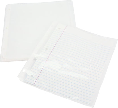 School Smart Top Load Heavyweight Polypropylene Non Glare Sheet Protectors - Pack of 50 - Clear - 084904