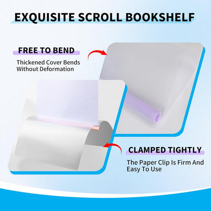 20 Pack, Clear Report Covers with Sliding Bar, 50-Sheet Capacity – Presentation Folders for Letter and A4 Sheets Size, Resume & Document Binders for Office, School, Business (Purple)