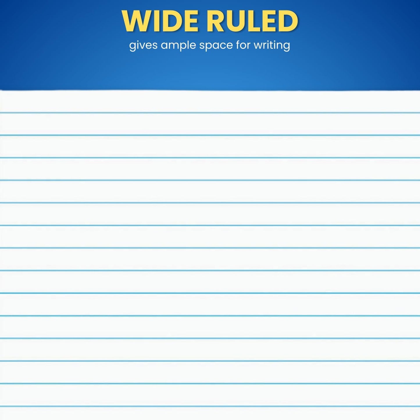 1InTheOffice Legal Rule Writing Pad Wide Ruled 8.5 x 11, Glue Top Writing Pad, Legal Notepad, Letter Size, 50 Sheets per Notepads (12 Pack)