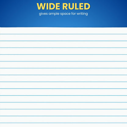 1InTheOffice Legal Rule Writing Pad Wide Ruled 8.5 x 11, Glue Top Writing Pad, Legal Notepad, Letter Size, 50 Sheets per Notepads (12 Pack)
