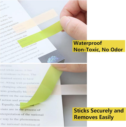 ELII Tabs 800Pcs Sticky Index Tabs Page Markers,Writable and Transparent Sticky Notes Page Tabs Book Markers Label Stickers Index Tabs for Page Marking Classify File (800 pcs Book tabs)