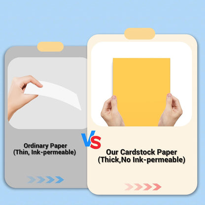 Cardstock 8.5 x 11, Thick Printer Paper 75 lb/200 gsm, 40 Sheets Card Stock White, Heavy Card stock, White CardStock Paper for Invitations, Diy Cards, Business Cards, Menus, Crafts, Drawing etc