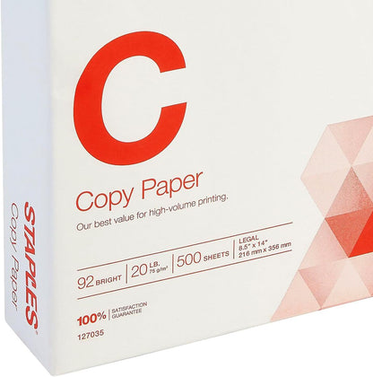 TRU RED 8.5x11 Copy Paper 20 lb. 92-Bright 5000 Sheets/Carton, For Office, School & Home