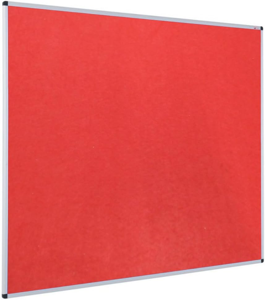 VIZ-PRO Large Fabric Bulletin Board/Foldable Notice Board Felt Gray, 60 X 48 Inches, Silver Aluminium Frame