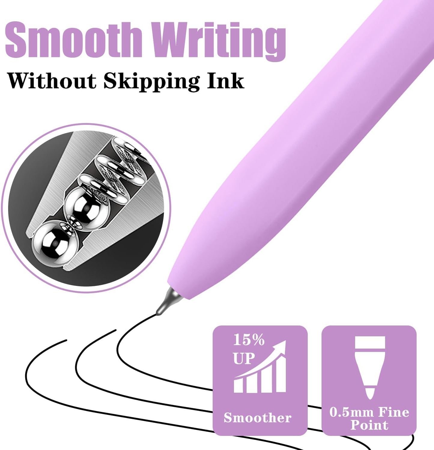 Piochoo Calligraphy Pens,8 Size Calligraphy Pens for Writing,Brush Pens Calligraphy Set for Beginners, Hand Lettering Pens